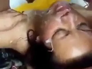 Gangbang with cum on face