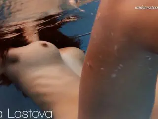 Sima Lastova – hot, busty, naked swimming babe