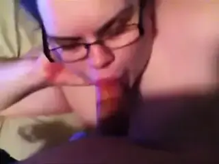 Nerdy Teen Sucking Guy’s Dick Letting Him Cum In Her Mouth