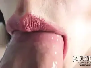 Extremely Close Up Sloppy Blowjob, Loud Sucking Sounds