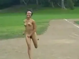 Strips naked and runs around