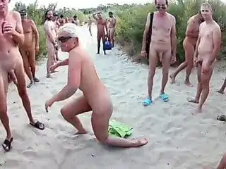 Bukkake public beach