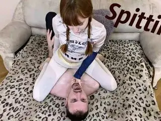 Throatsitting and Spitting Humiliation With Mummified Slave