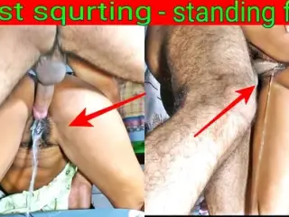 Indian Desi Bhabhi’s Best Standing Fuck With Huge Squirt