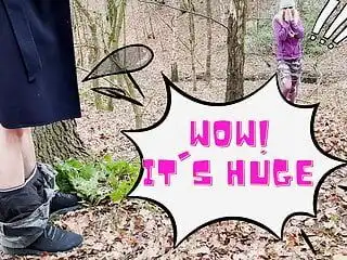 LUCKY Exhibitionist Got free blowjob from a stranger hiking in the woods