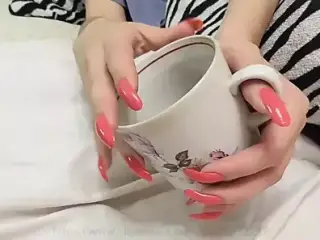 Sexy hands with long sexy nails