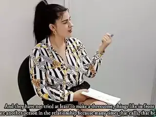 I Fuck the Beautiful Vayolet on Her First Appointment at the Psychologist - Porn in Spanish