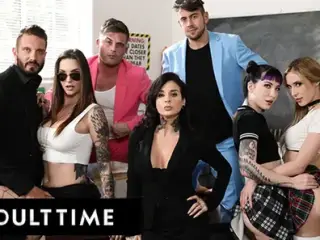 ADULT TIME - Driving Students CAN'T STOP FUCKING IN CLASS! Ft Rocky Emerson, Aiden Ashley, AND MORE!