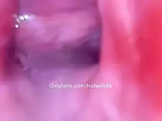 Internal creampie on pussy camera - cum as lube