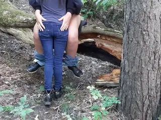 Peeped on sex in the forest with two lesbians - Lesbian-illusion