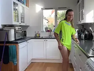 This Housewife Is Only Wearing a T-shirt