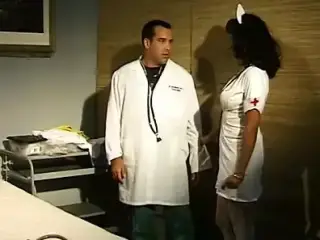 Lucky doctor bangs hot MILF nurse on a hospital bed