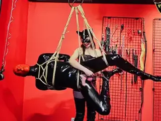 Slave in Suspension Gets CBT