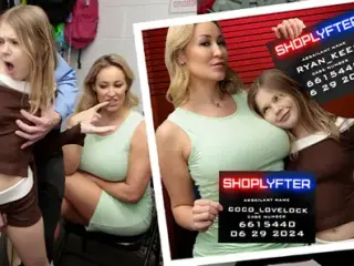 LP Officer Brings Step Mom And Step Daughter Into The Back Office For A Dick Deep Cavity Search