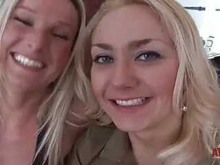 Two Blonde Girls Playing Police Games Together