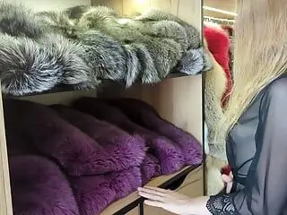 One video - 10 different outlooks! Choose your favourite fur coat! Dream fuck in fur coats!