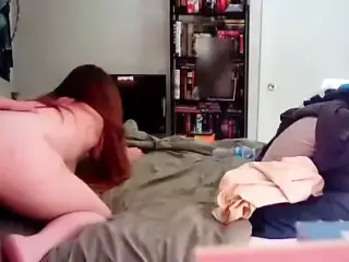 Thick Redhead PAWG gets her dress pulled off, pussy eaten and fucked