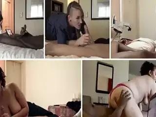 Collection Of Housekeepers Being Surprised By Naked Hotel Guests Flashing Dick