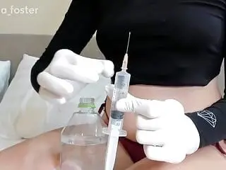 2 injections in the ass and anal masturbation