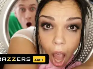 Charlie Dean Finds Sofia Lee In The Dryer With Her Ass Sticking Out He Can't Resist - Brazzers