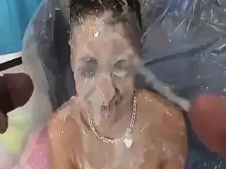 Nikki vee drenched in cum facials