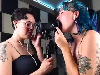 Bella and Sasha Ear Licking Sexy ASMR