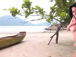 Sexy Couple Finds a Deserted Island and Has Passionate Loving Sex There for Several Days