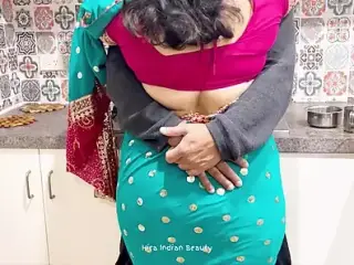 Big Boobs Married Indian wearing Saree