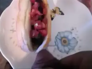 Sucking Dick & Shooting Cum On Hotdog Then Eatting It All