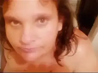 jerk off boy in bathtub,sucked his cock and let boy cum on her big boobs