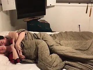 Sexy Stepmom shares bed with stepson