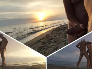 Dick Flash - A Girl Caught Me Jerking Off On A Public Beach And Helped Me Cum 2 - Misscreamy