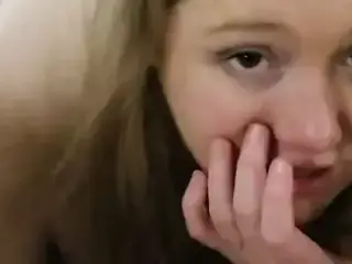 Teen degraded and I shove her nose in my ass