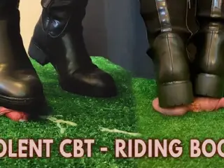 Riding Boots Hard Cock Trample, Stomp, Heels Crush, Bootjob with TamyStarly - (Slave POV Version) CBT, Ballbusting, Heeljob