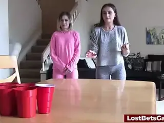 A sexy game of strip pong turns hardcore fast