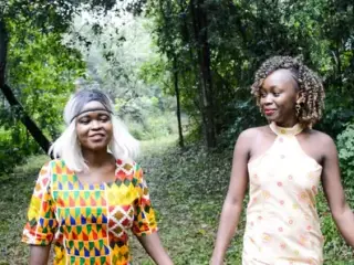 Ebony Party Lesbian Teens In African Music Festival Hooking Up After Amazing Outdoor Rave