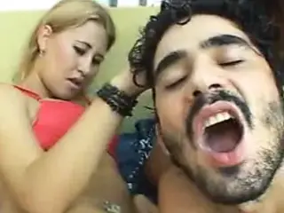 Thug pays 2 Brazilian whores to piss in his mouth Part 2