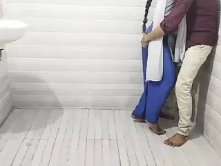 Indian student and teacher fucking in college's toilet