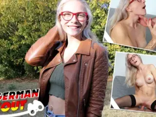 German Scout - Fit Blonde Glasses Girl Vivi Vallentine Pickup and Talk to Casting Fuck