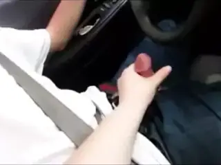 Made Him Cum Quickly With a Handjob While Driving