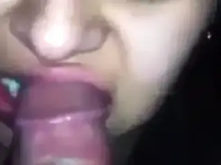 Girl Gives Blowjob To Cock, Biting and Licking