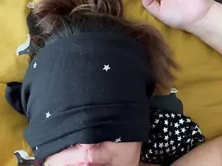 Dirty Talking British Slutwife Is Blindfolded & Sucks Cuck Hubby’s Dick Before Getting Fucked & Spunked Up