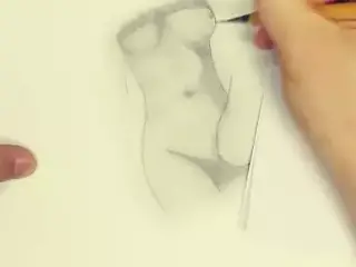 Stepsister's Nude Body Drawing x16