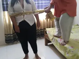 Indian Young 18+ Lady Boss Fucked By Office assistant with Her Hands tied - Rough Anal Fuck & Cum