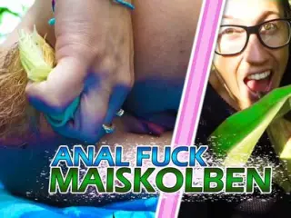 ANAL FUCK IN CORN FIELD! Skinny German Kinky Bitch Insertion