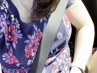 Spreading Legs & Showing Off Pussy While Driving