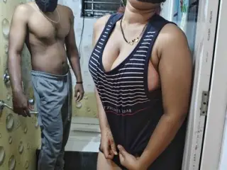 Desi Village bathroom sex husband and wife sexy boobs sexy ass tight healthy pussy