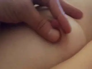 playing gf's big long nipples sexy tits, nipple erection