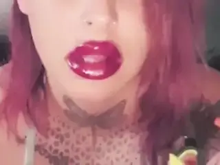 Perfectly painted lips smoking fetish to get you craving me!