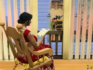 Hindi Version - Busty Landlord and Lakshmi Aunty cannot resist the young boy - WickedWhims